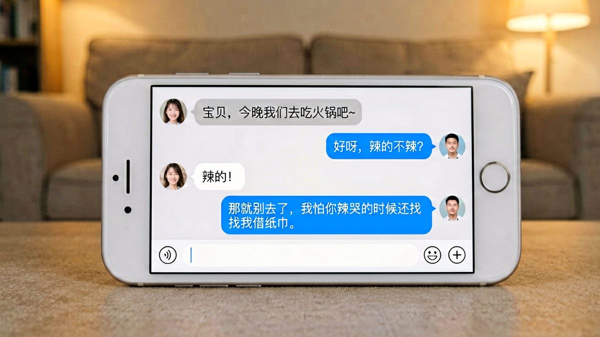 男生用一句话终结了辣火锅计划，扎心却真实。