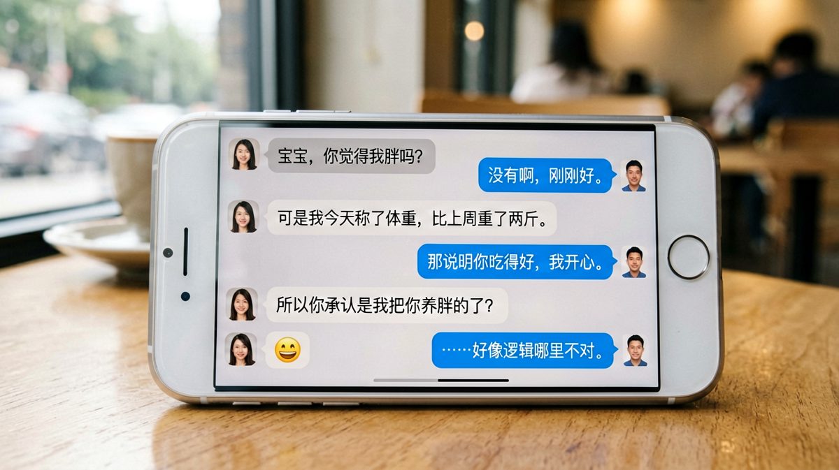 女生设下的体重陷阱，男生一步步走向逻辑深渊。