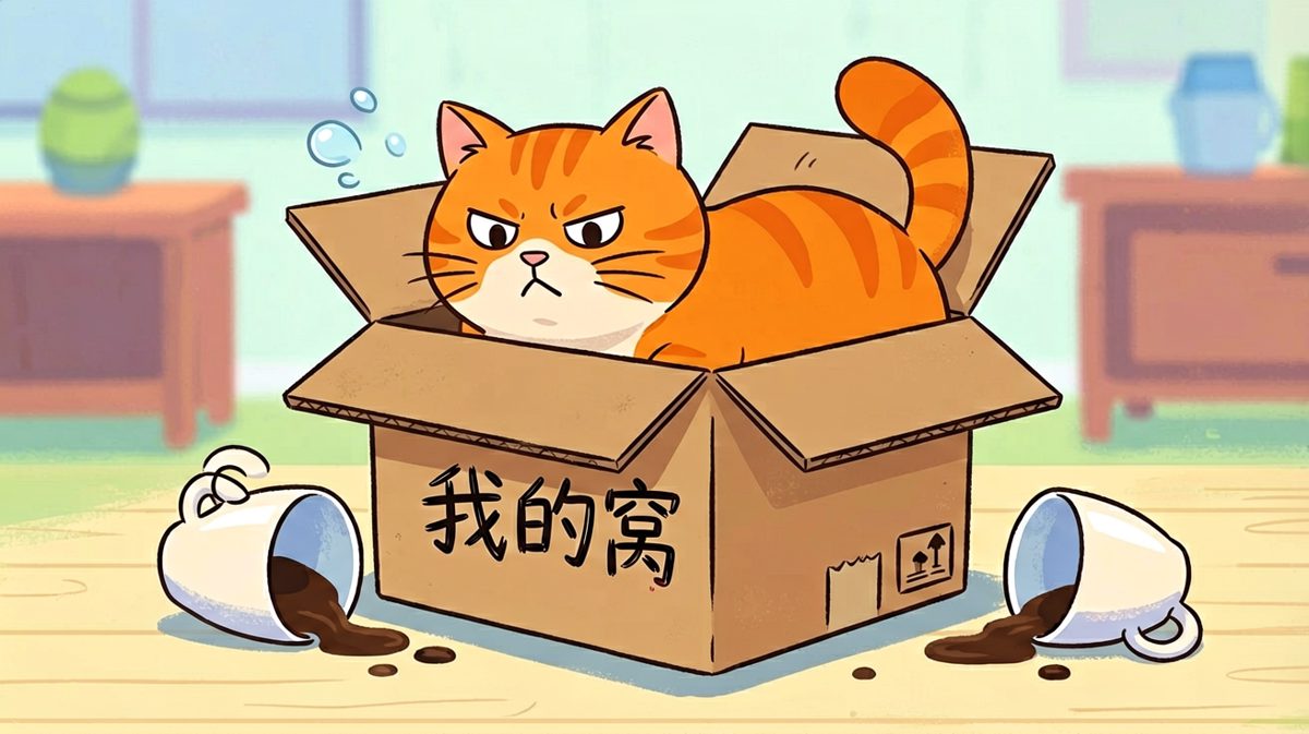 猫咪的逻辑：如果我能挤进去，这就是我的。
