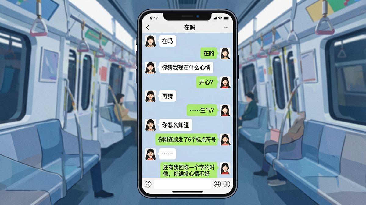 他通过标点符号数出了她的心情