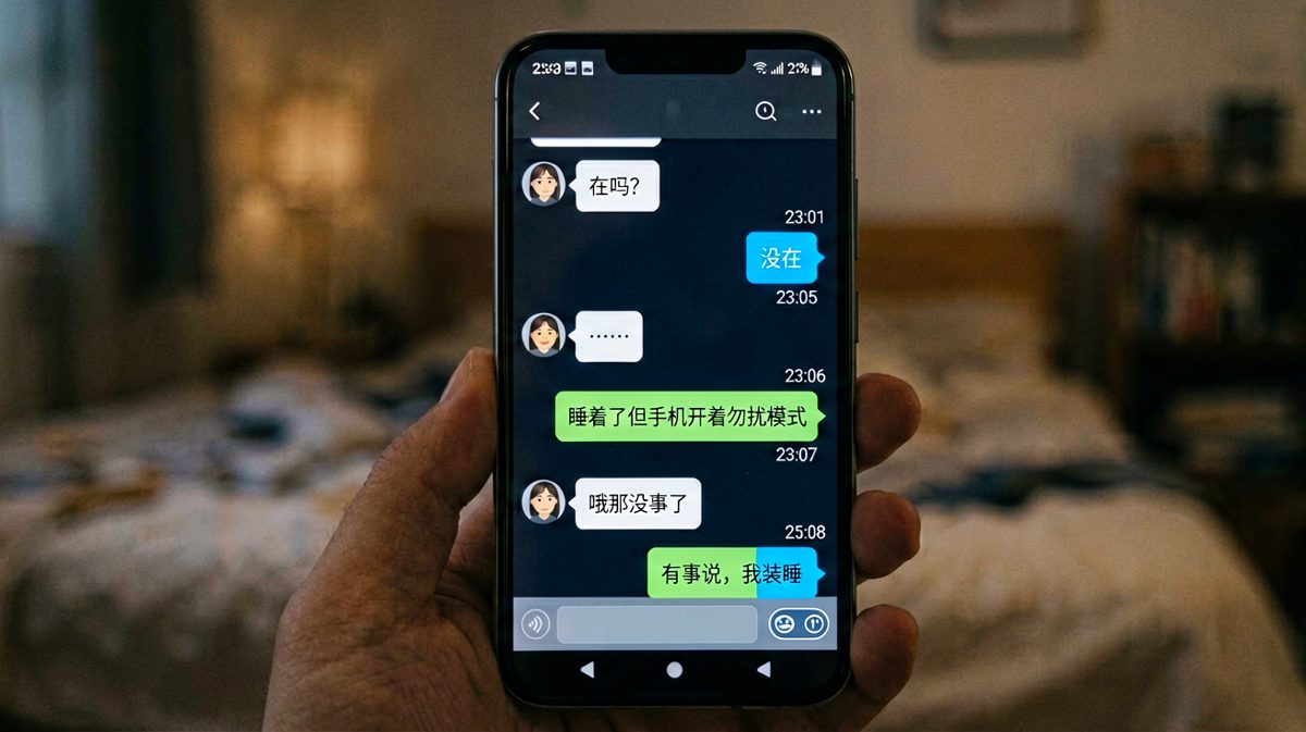 深夜欲言又止，男生装睡却暴露了