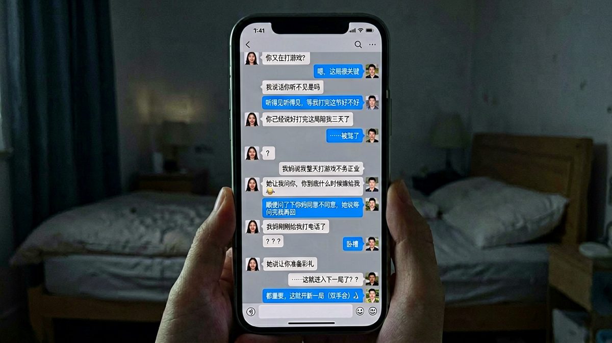 男生打游戏被亲妈'逼婚'，从游戏局直接快进到彩礼局。