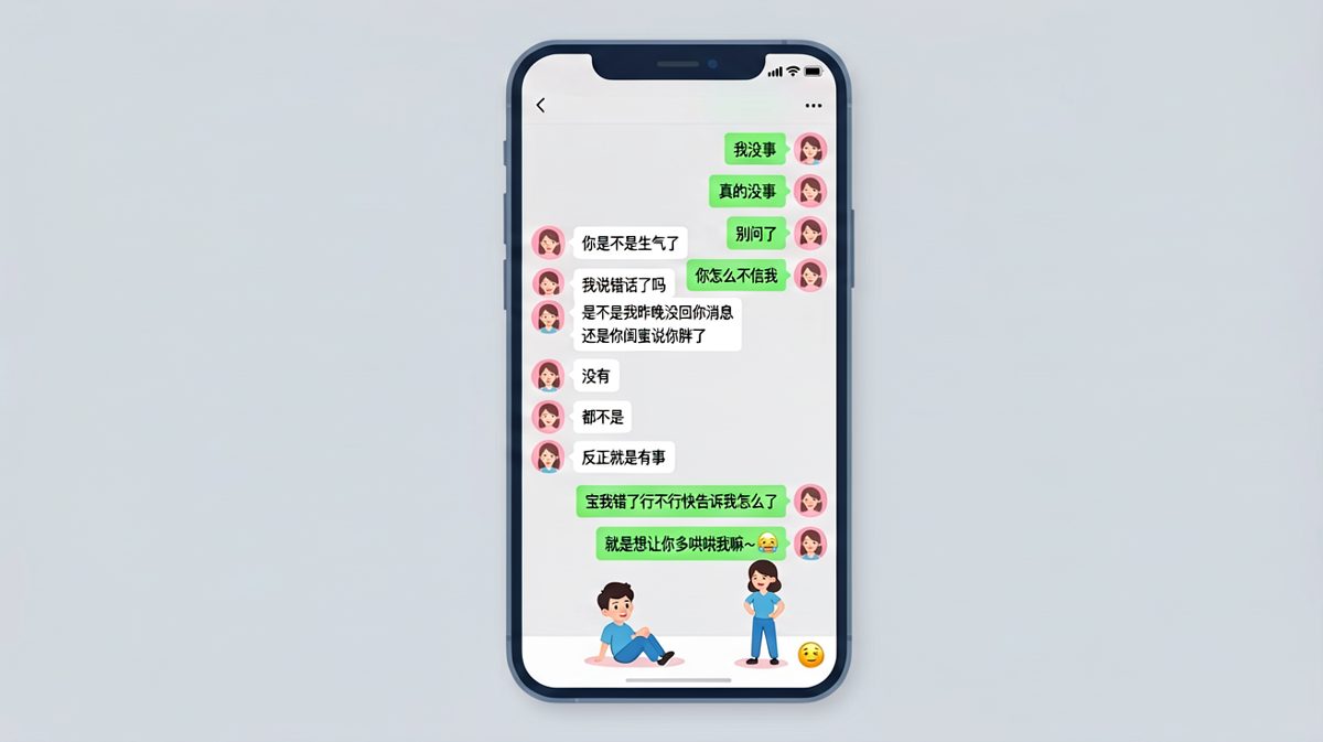 '我没事'的终极含义：不是没事，是要你哄。