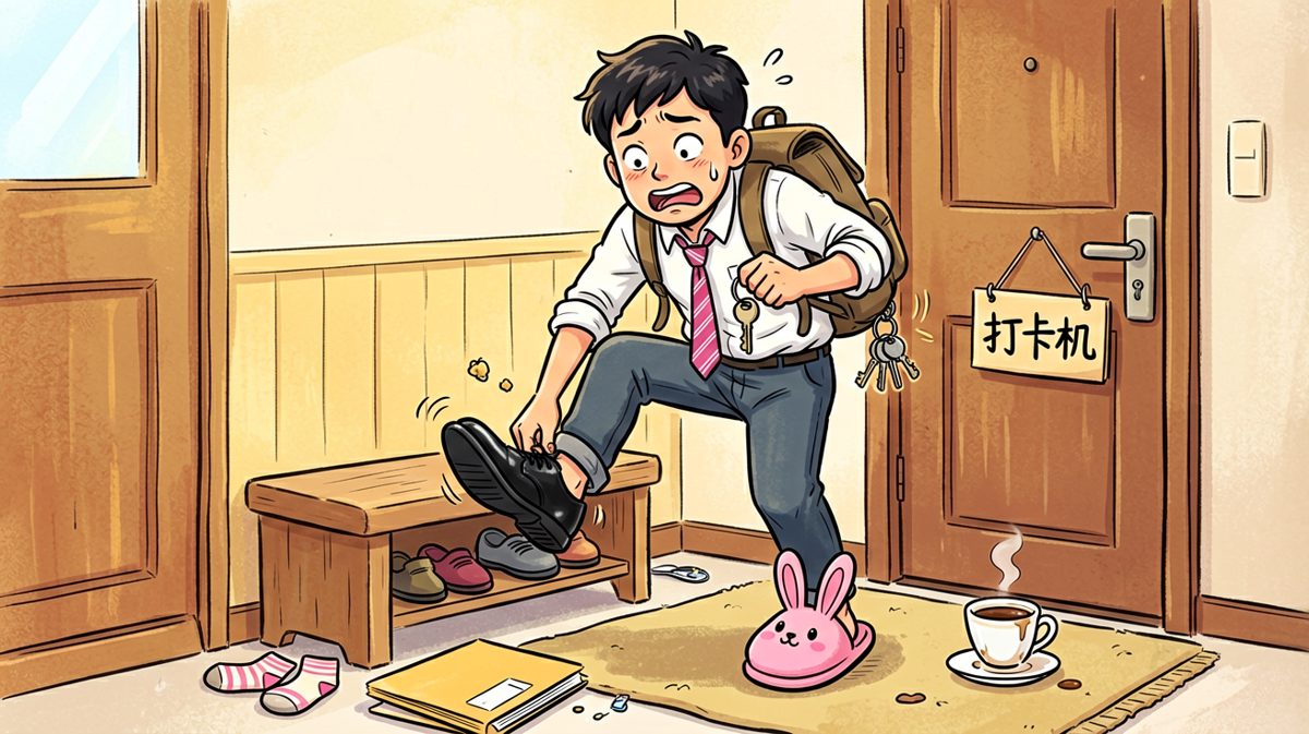 出门前的小插曲：左右脚各一种人生