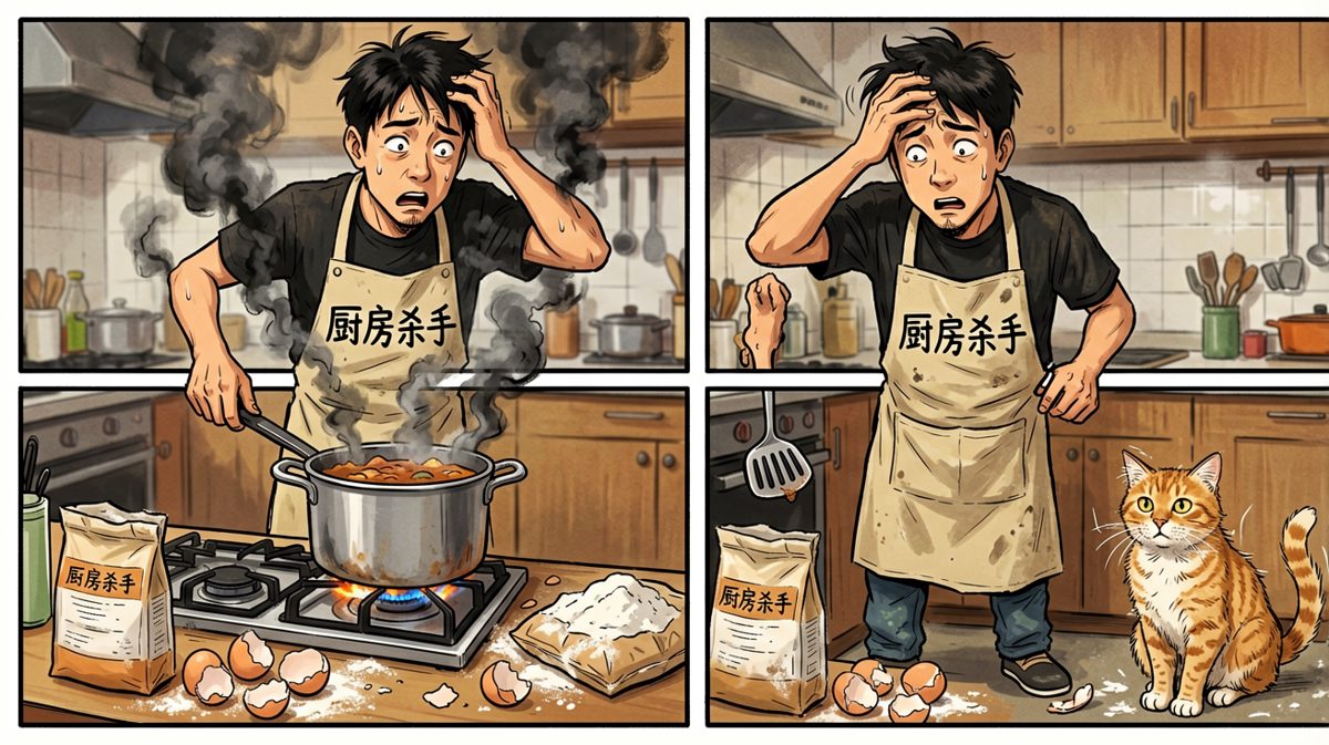 第二格：厨房秒变战场，锅都要着火了！