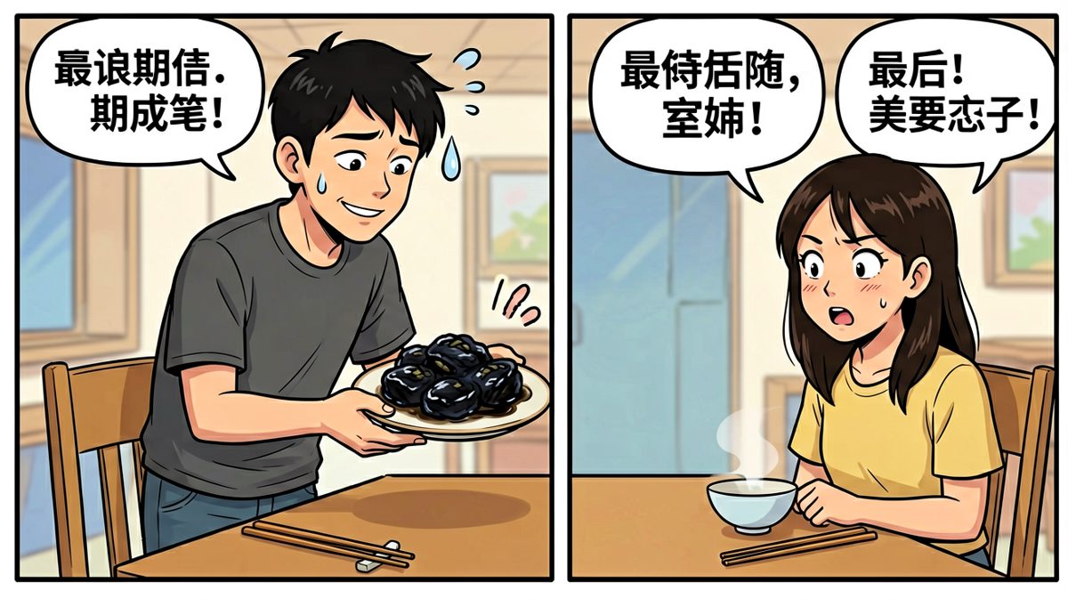 第三格：硬着头皮端上桌，邀功的心压倒一切