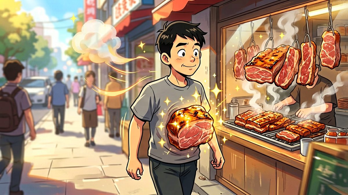 中午路过烤肉店，理智开始动摇