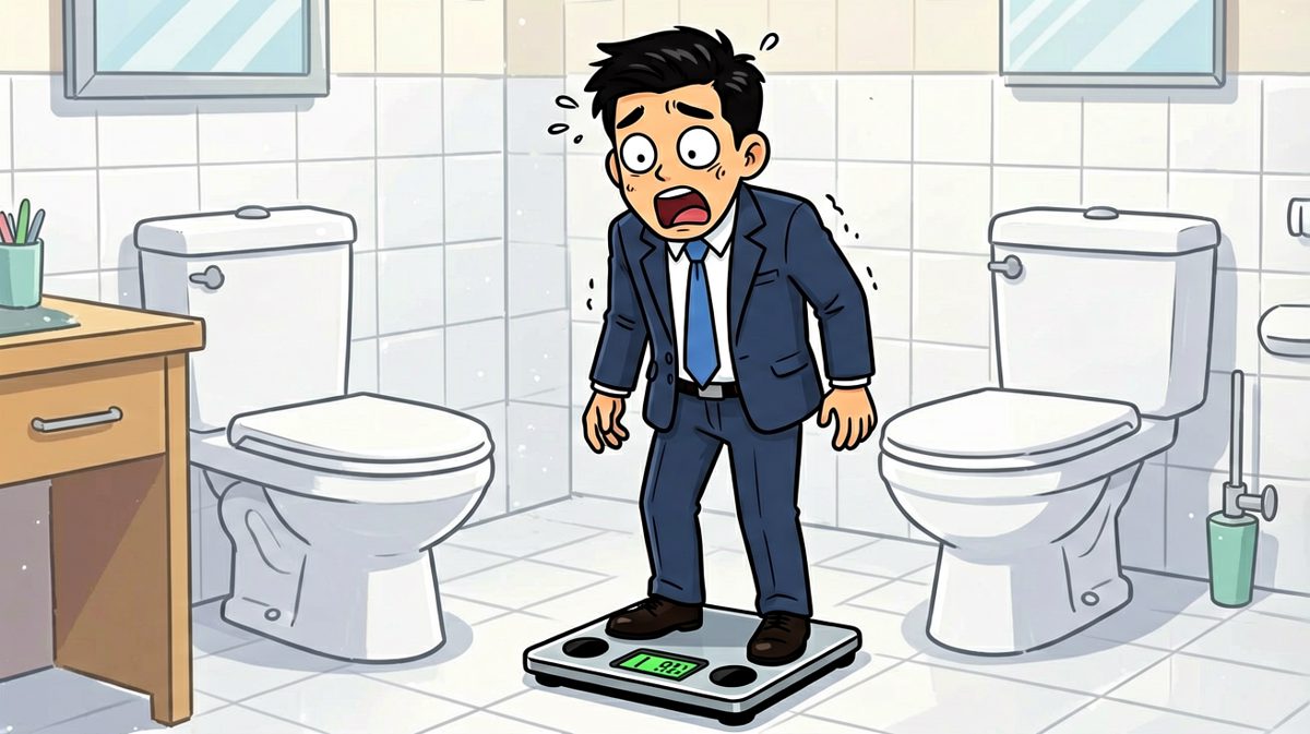 看到体重数字后的崩溃瞬间