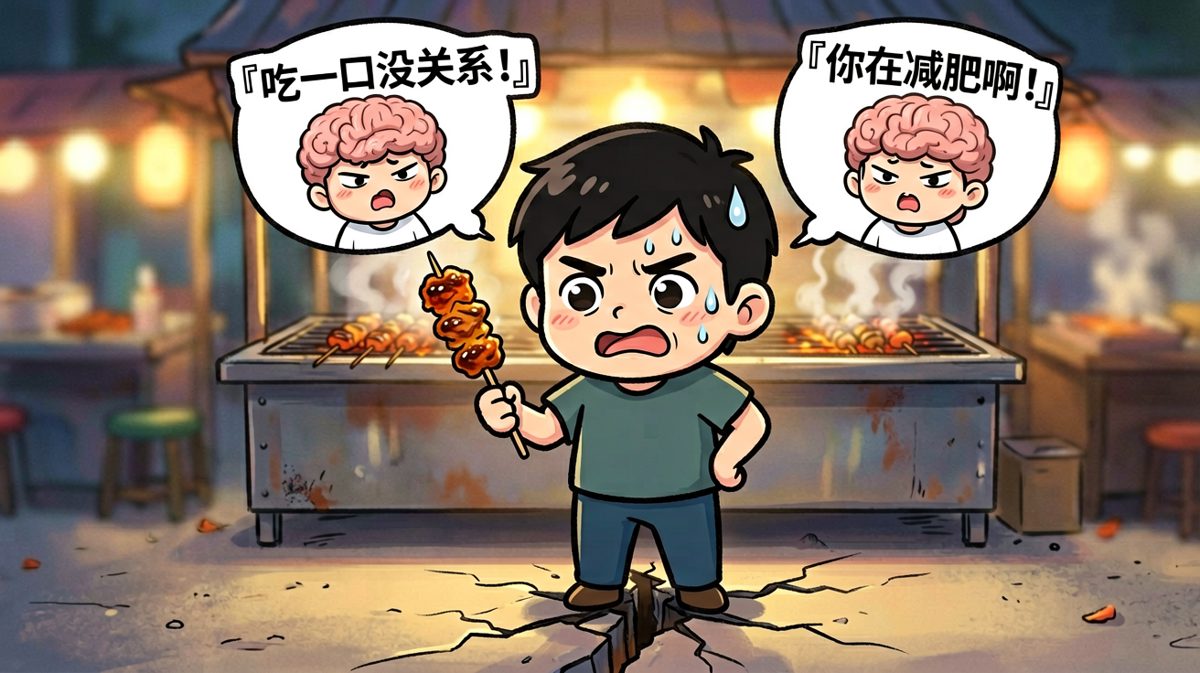 内心小人激烈打架，灵魂被撕裂。