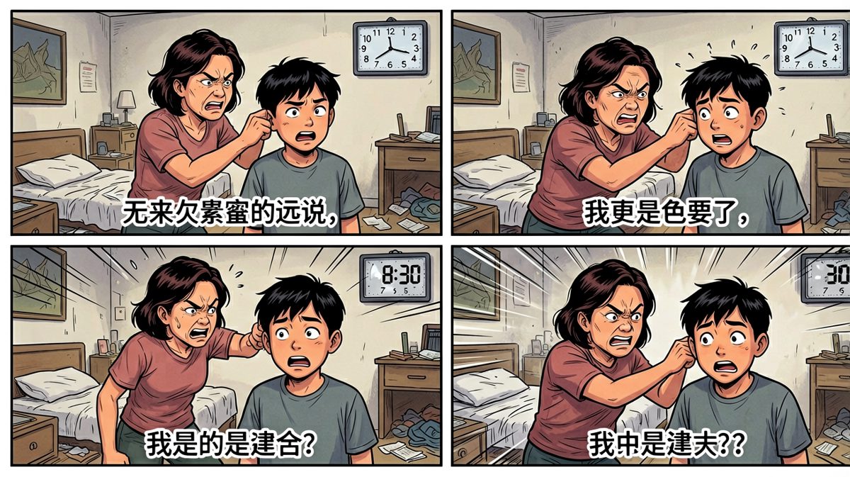 你关我闹钟还睡到八点？！