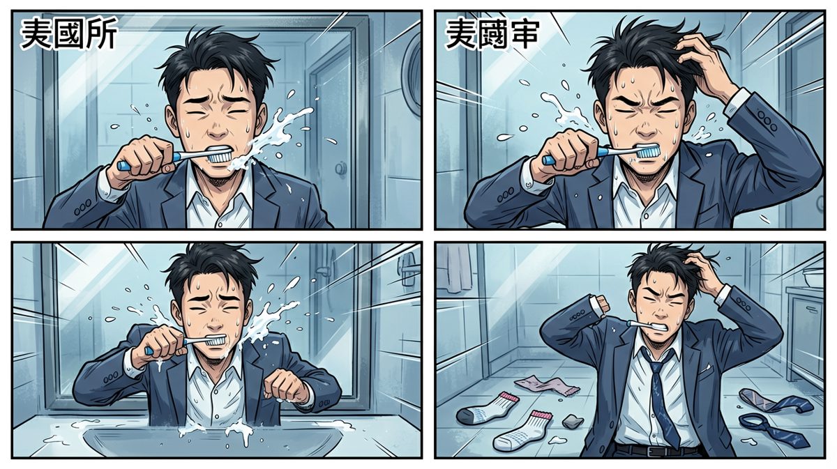 闭眼进入战斗模式，刷牙都省了。