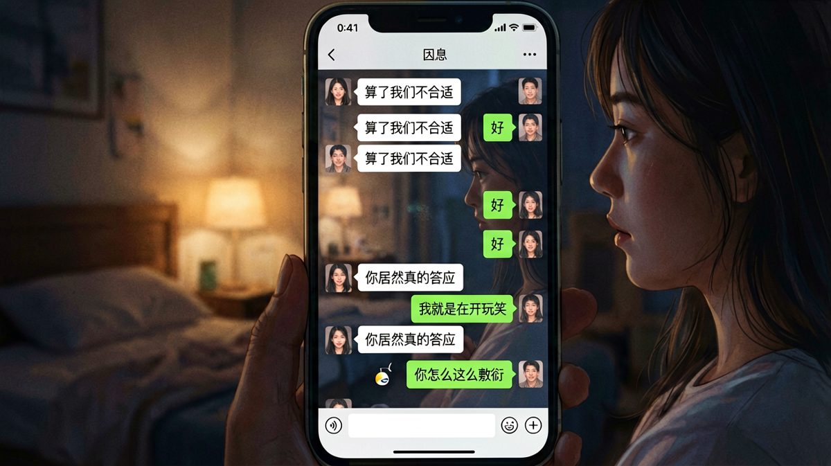 女生假装生气测试男生，结果男生秒回'好'，女生瞬间破防