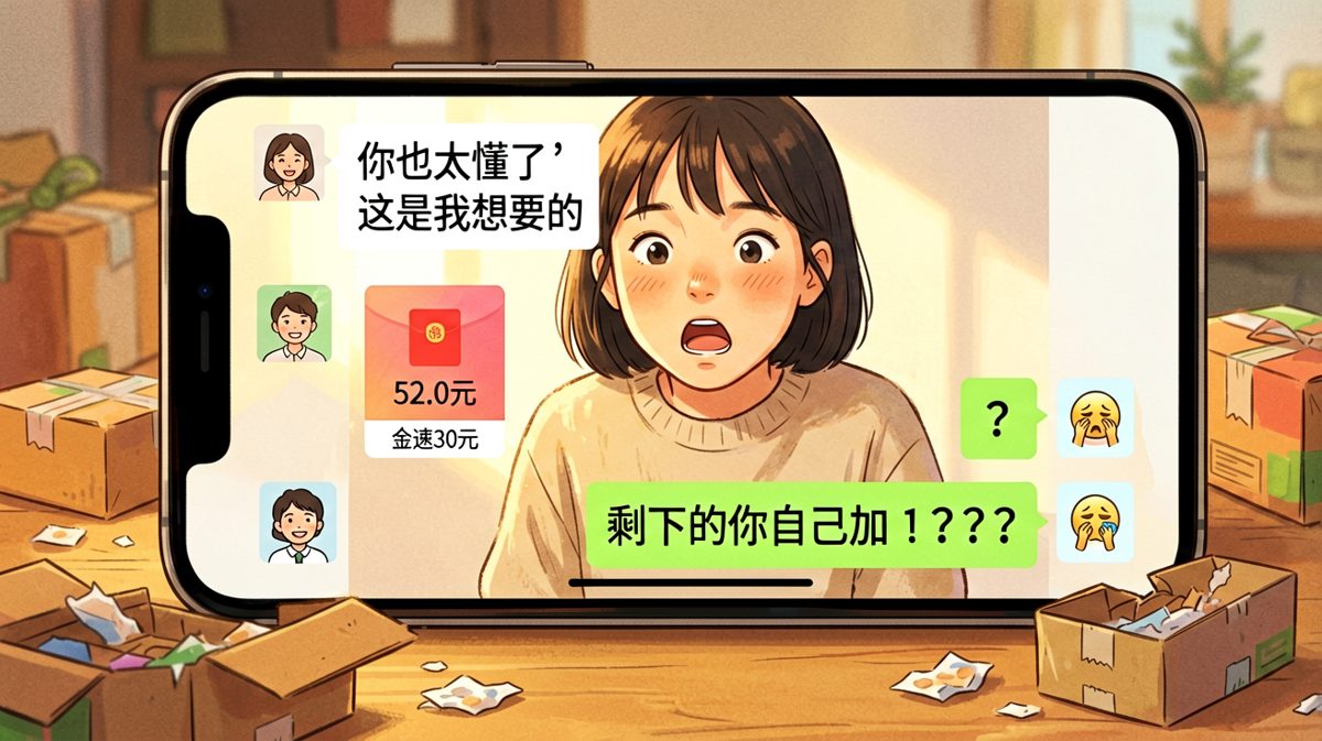 期待已久的惊喜礼物，结果是个红包转账，让人哭笑不得