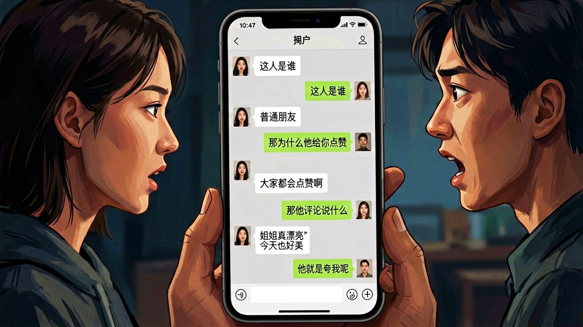 抓包异性好友的甜蜜评论，女生却能自圆其说让人服气