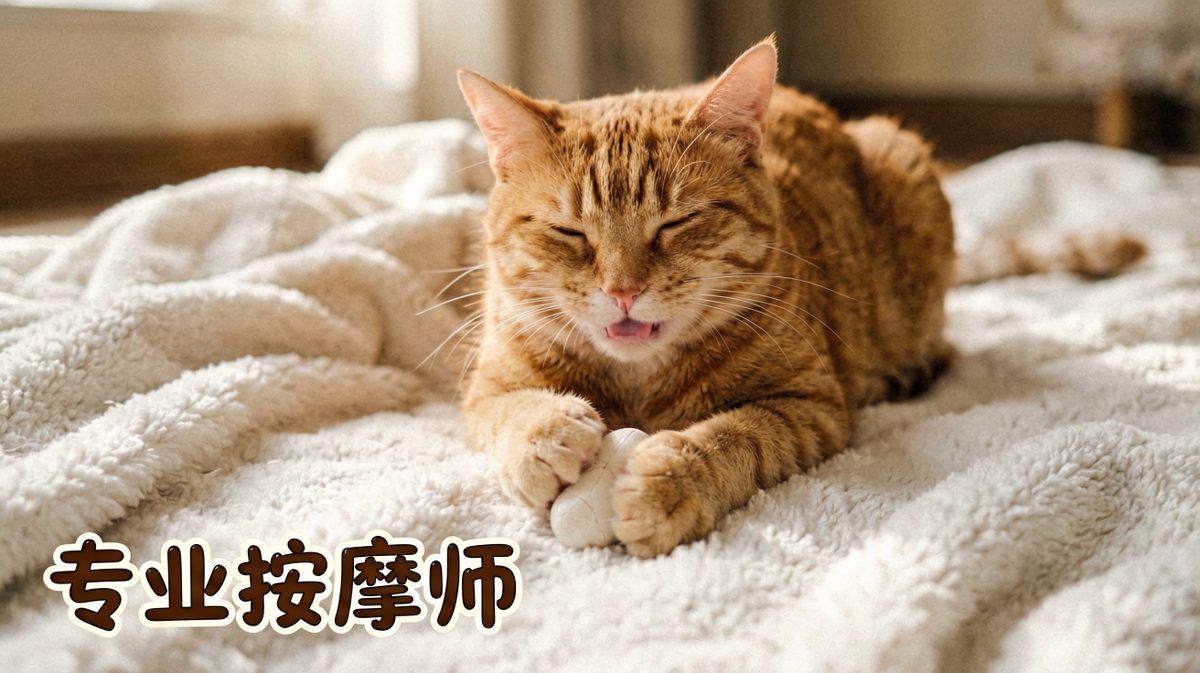 橘猫技师上线，踩奶手法专业到让人想付小费