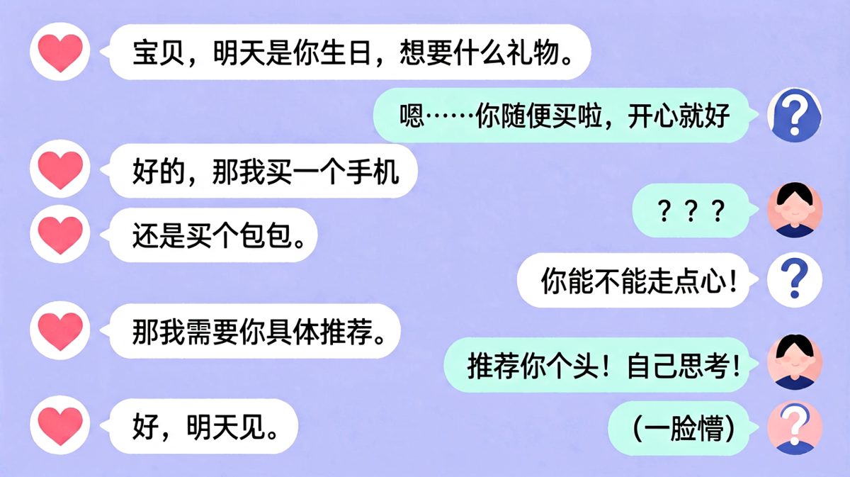 直男的「随便」和女生的「随便」根本不在一个频道