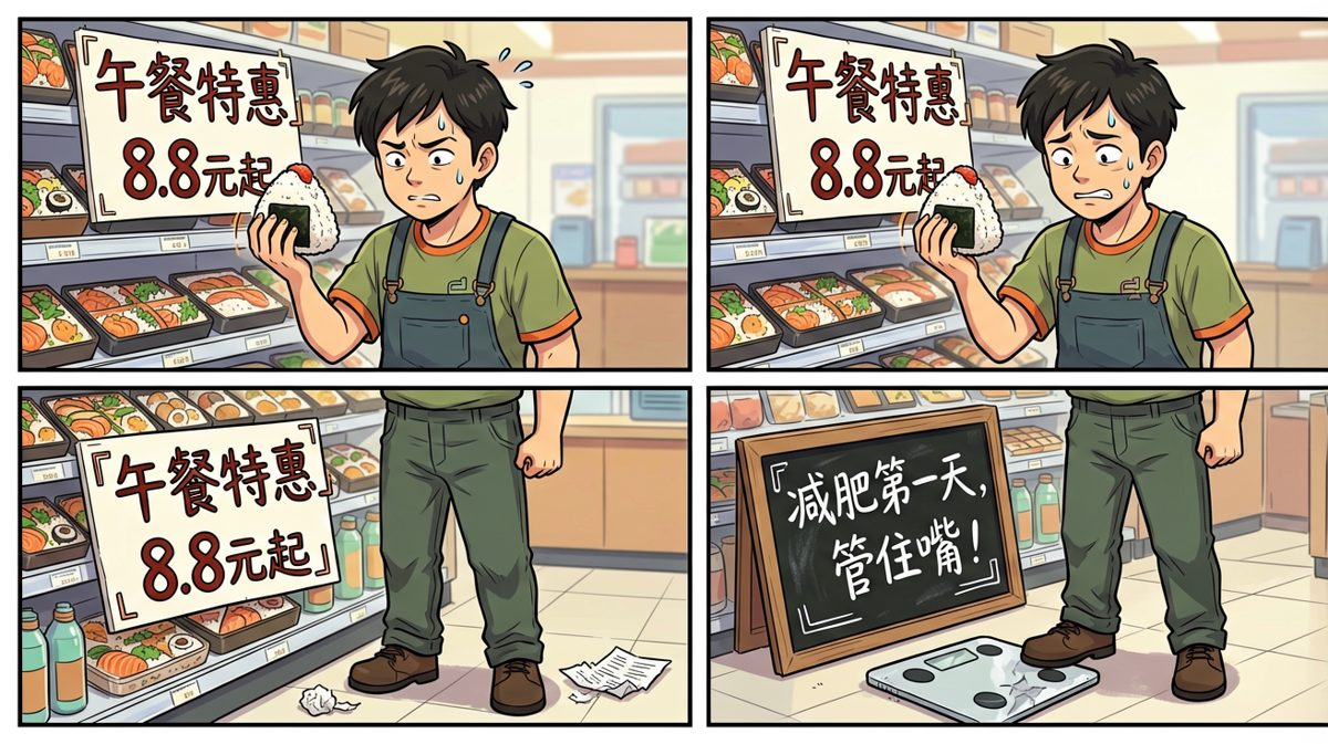 周三，减肥和饭团之间的终极博弈。