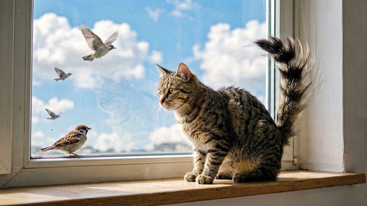 小猫：目标锁定，今天必拿下那只鸟！