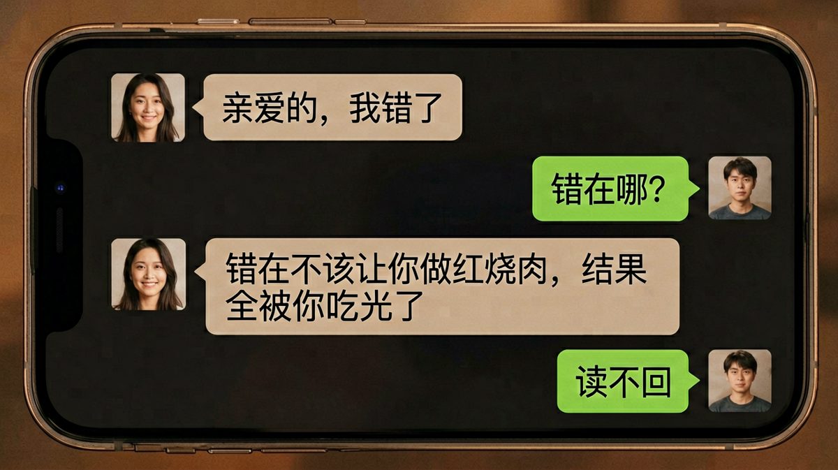 认错信变成甩锅现场，男生已读不回的表情包都省了