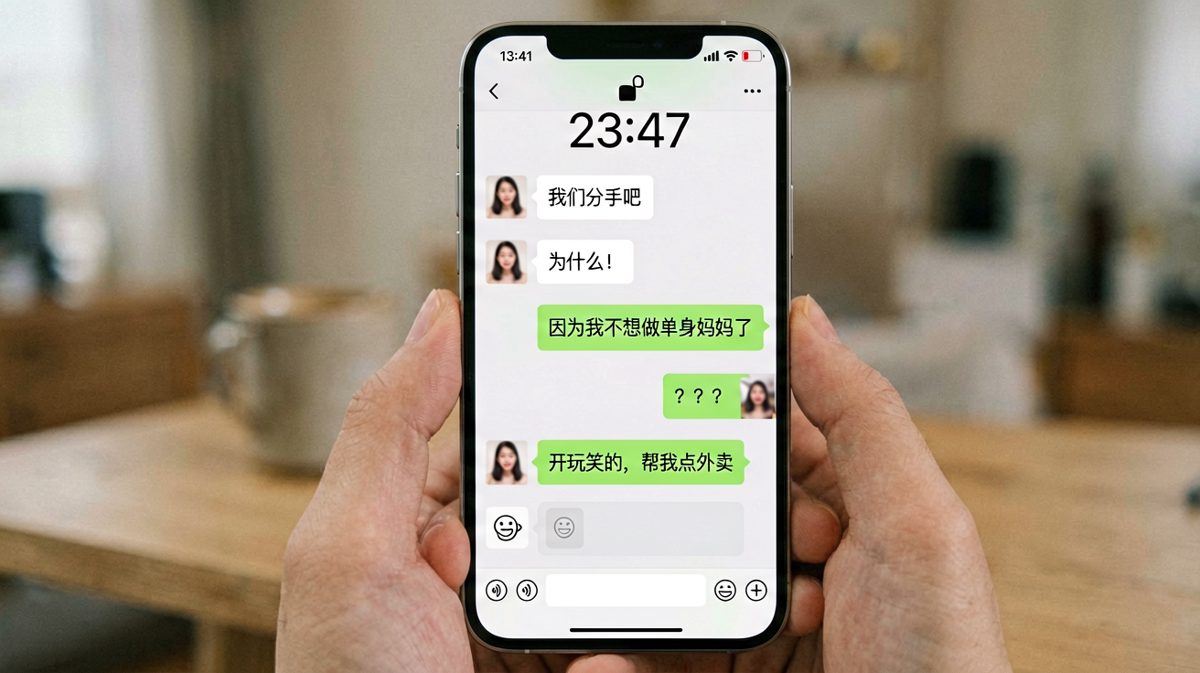 用分手提外卖的最高境界，把男生吓到撤回了拒绝
