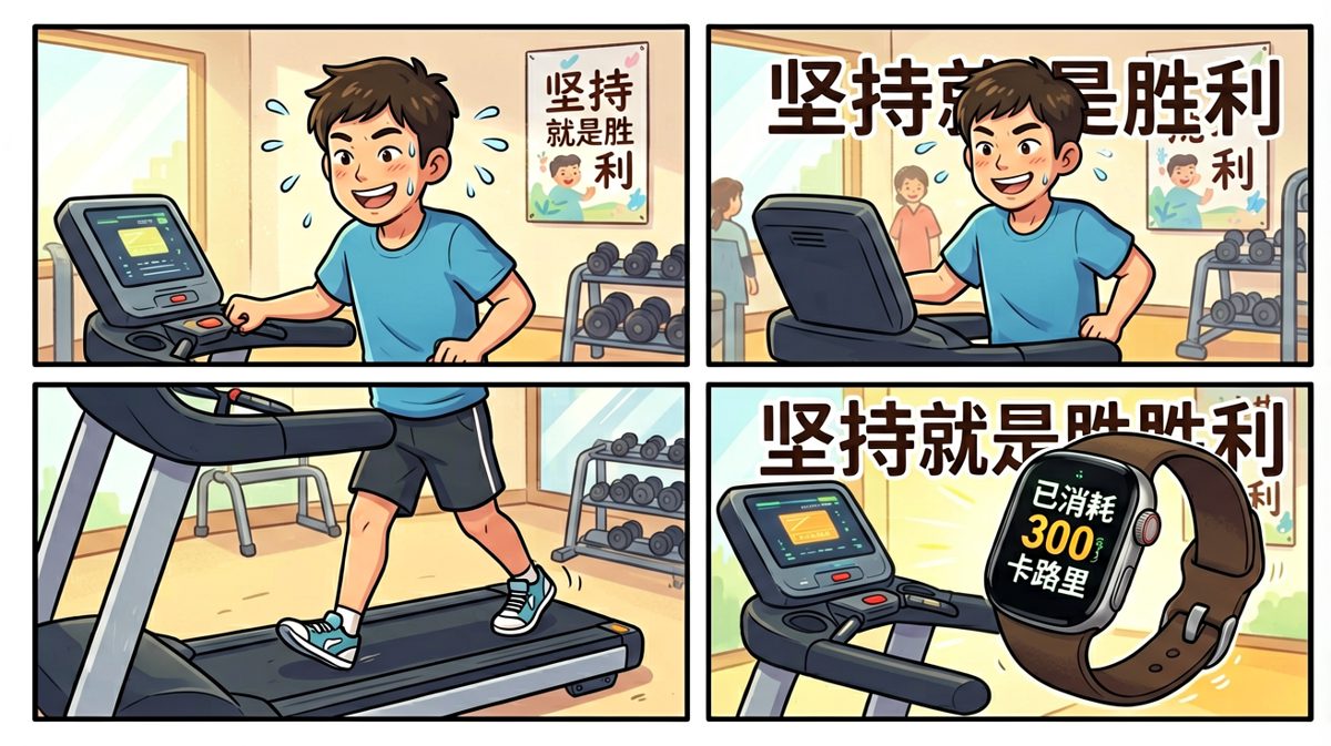 男主努力锻炼消耗热量