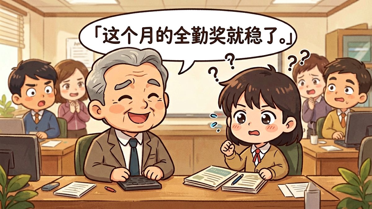 原来老板说的是「全勤奖」而不是「加班费」，反转来了
