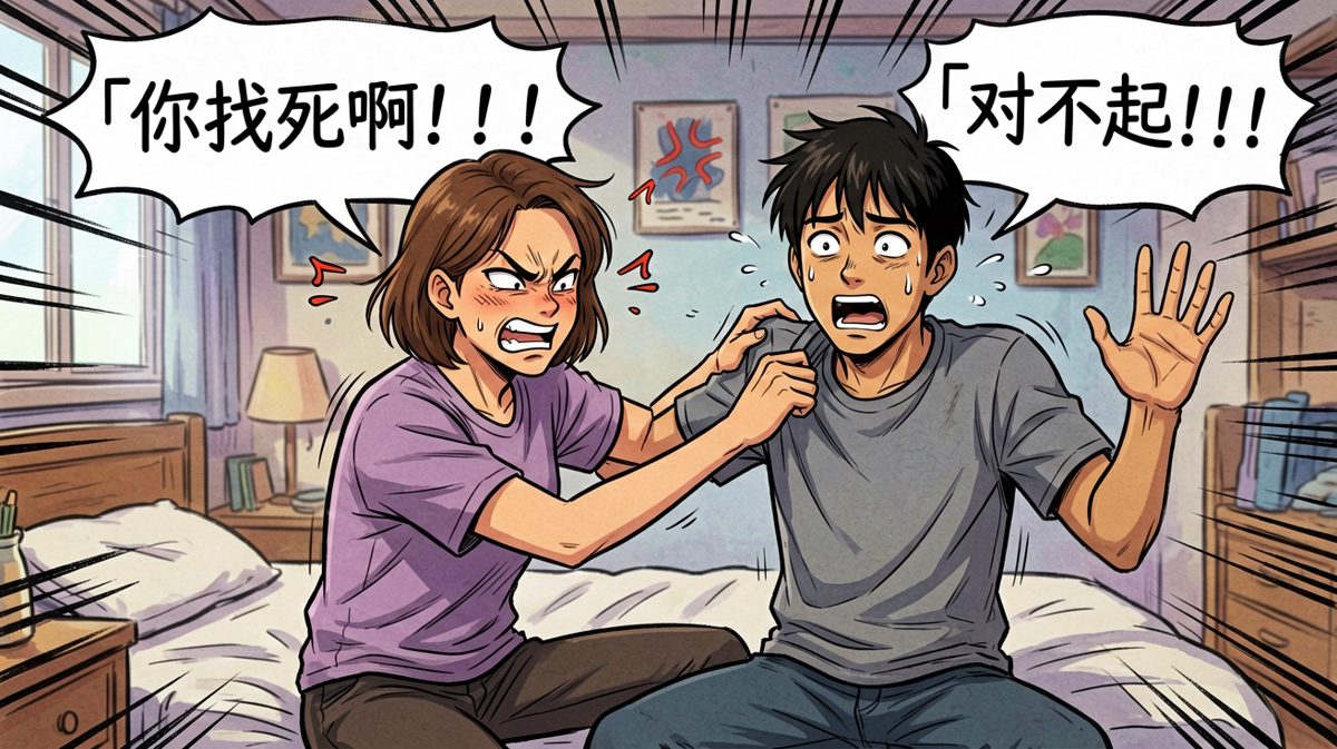 室友暴怒，男生彻底完蛋。