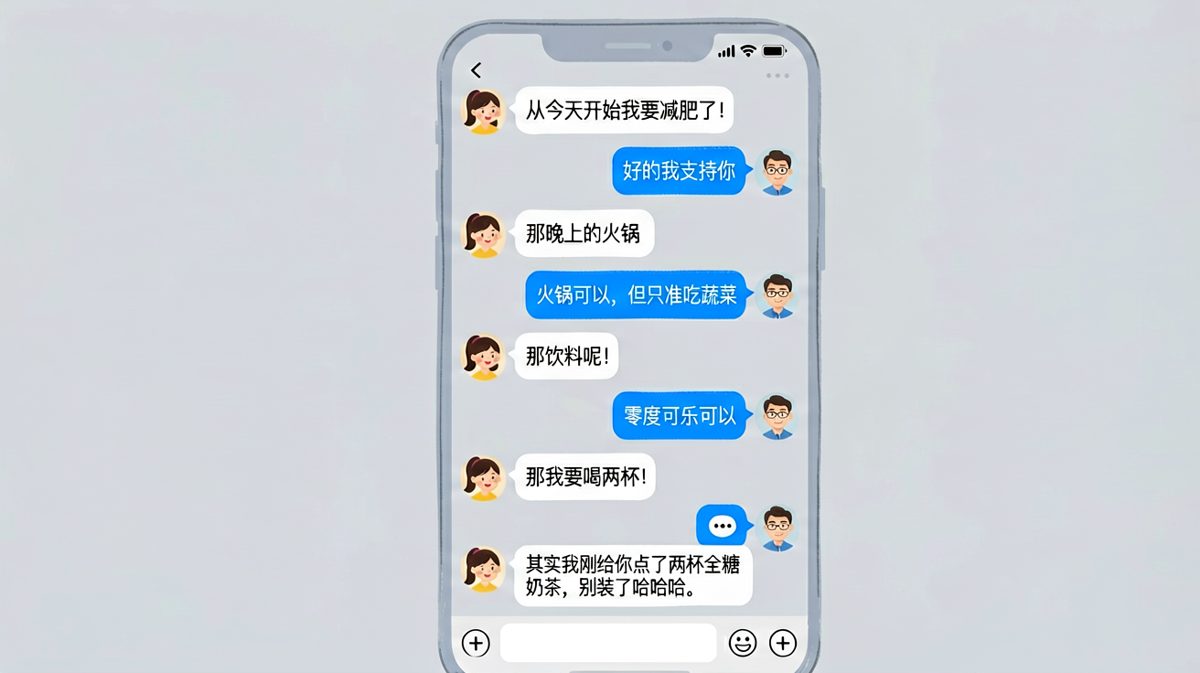 减肥计划败给奶茶，嘴上说支持其实暗中使坏