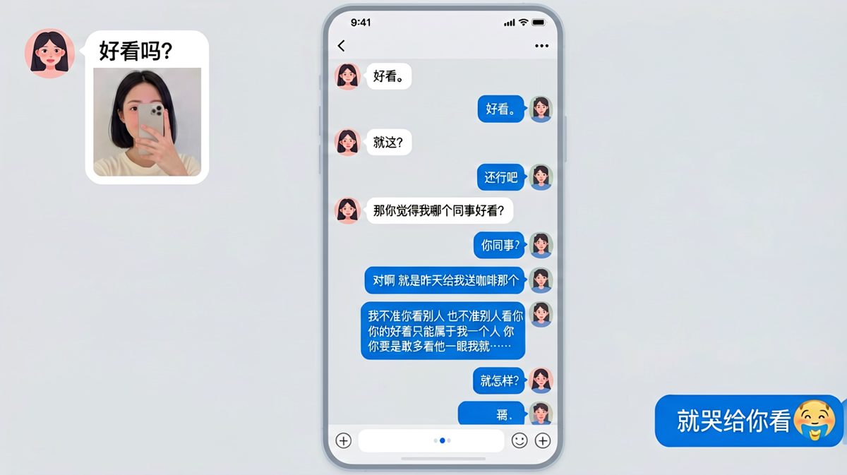 吃醋翻车现场，霸道总裁人设一秒崩塌