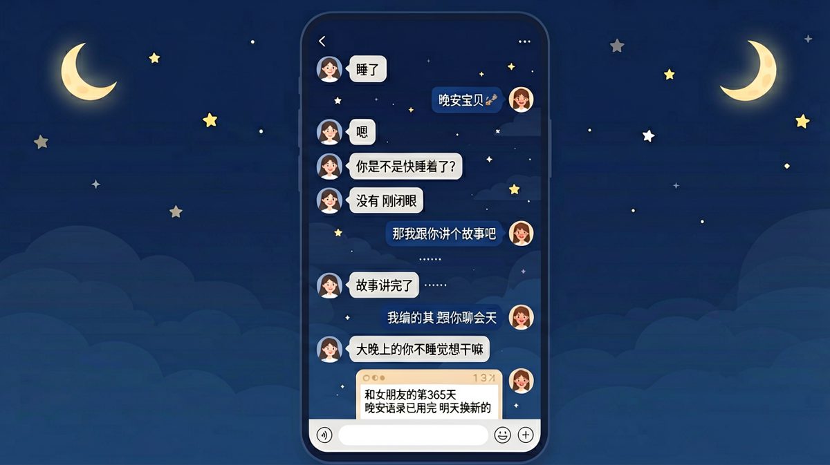 深夜不想睡只想聊，备忘录暴露恋爱天数