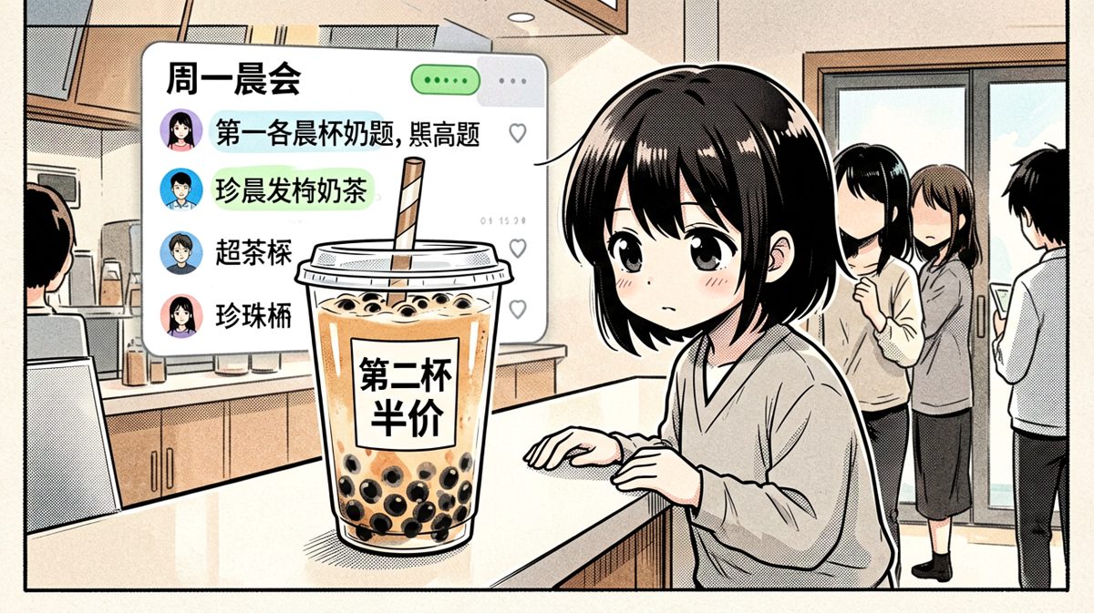 奶茶是精神支柱，周一是物理攻击