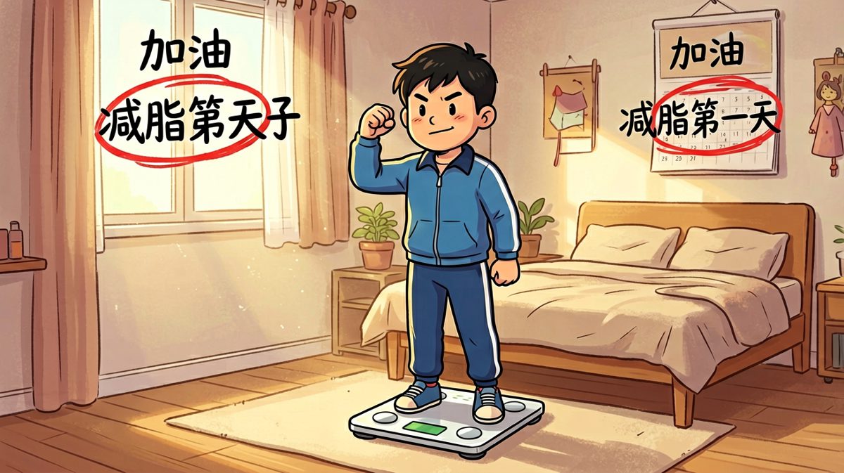 雄心壮志，减脂第一天正式开启！