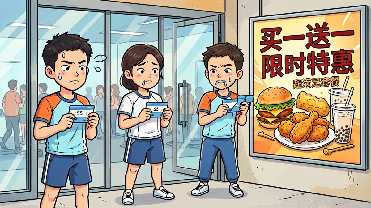  gym门口被美食广告硬控了……