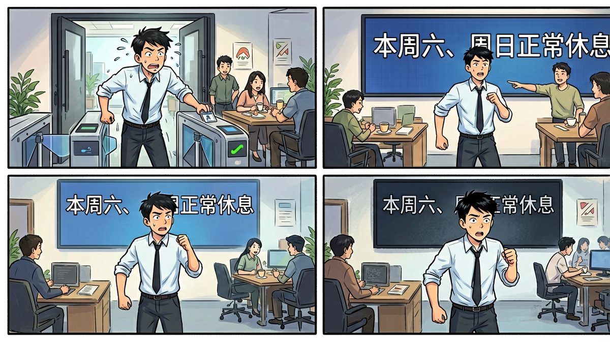 一路披荆斩棘，结果今天不用上班。