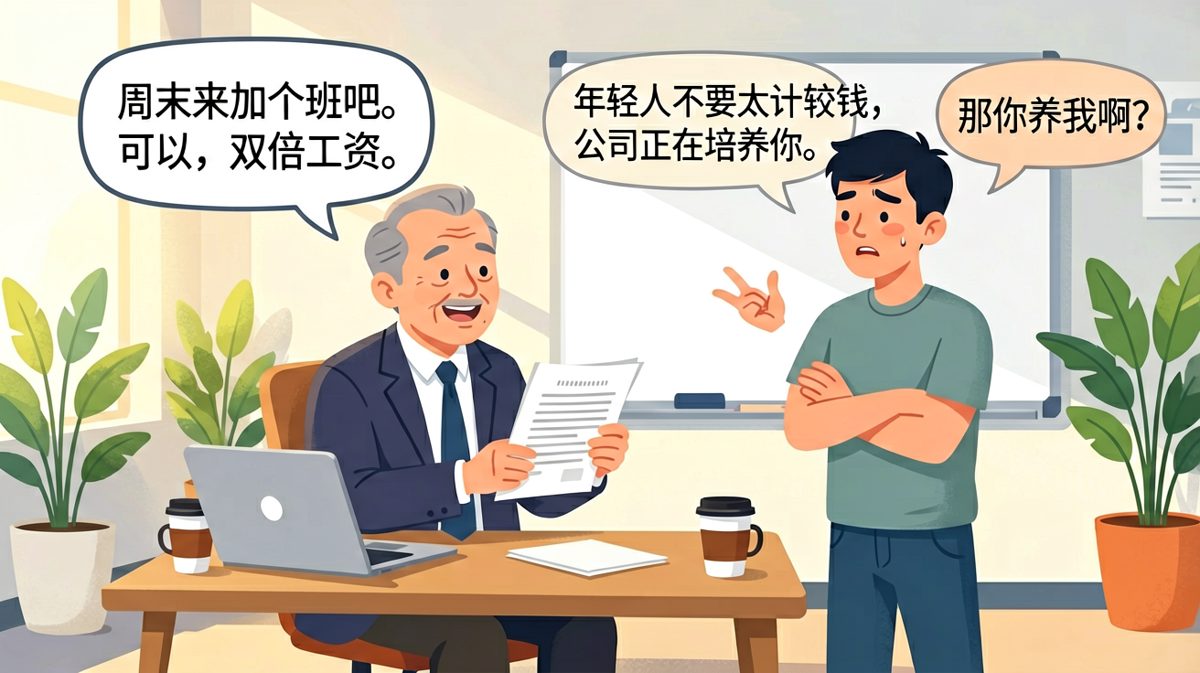 老板让员工周末加班，员工一句'那你养我啊'让老板当场语塞