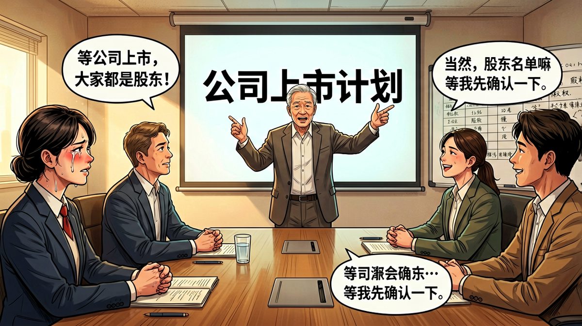 老板画饼说公司上市大家都有股份，员工感动到流泪，结果反转让人心凉