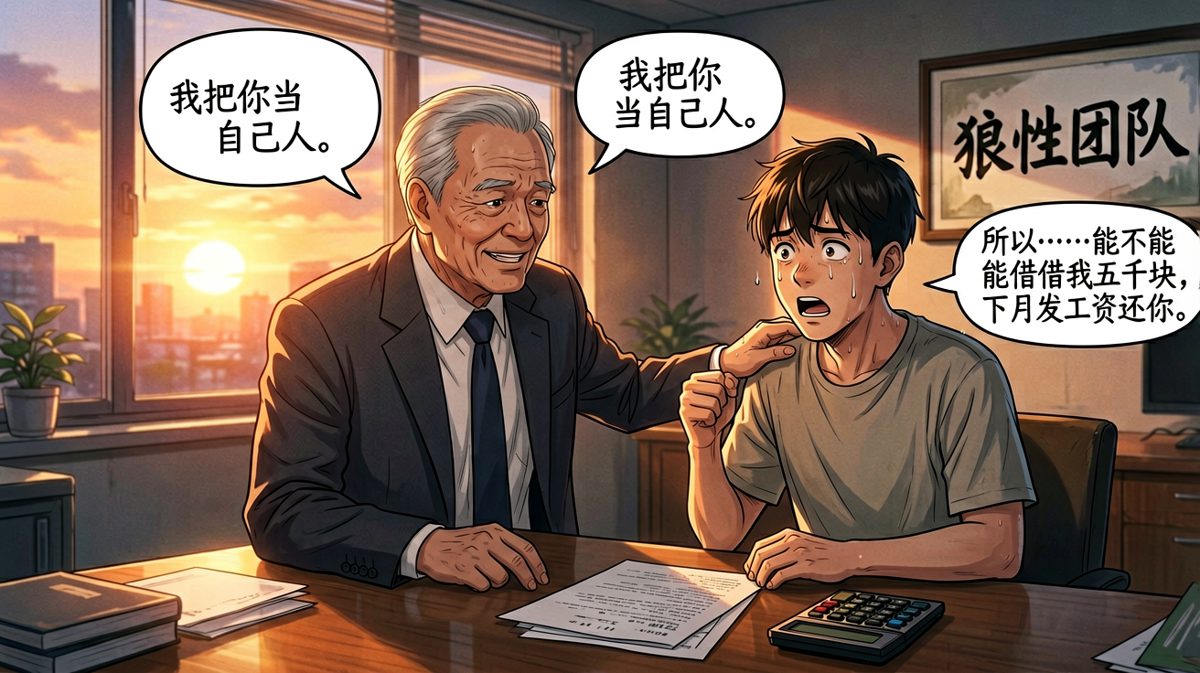 老板说把我当自己人，员工刚感动完，老板转身就借钱