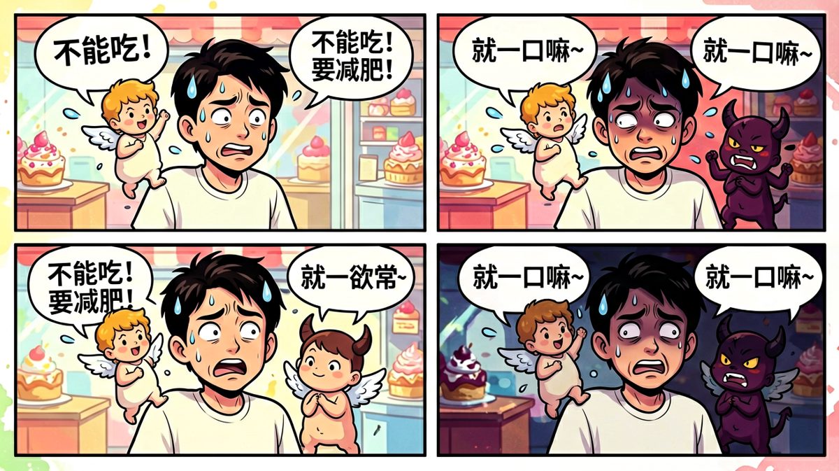 内心OS：吃一口应该没事吧？不吃一口应该也不会有事吧？