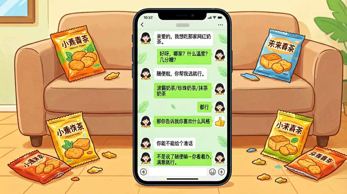 随便是情侣之间最难解的高数题，男生已经放弃思考了。