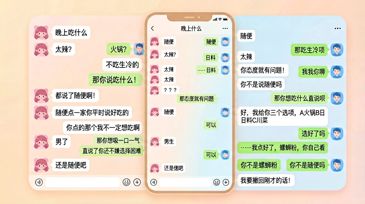 随便这两个字，是情侣间最大的谎言