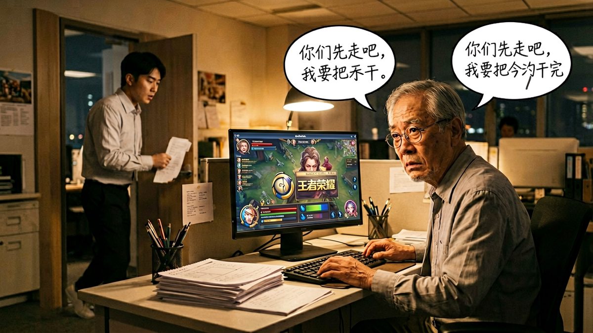 员工：老板您这么晚还在加班？老板：是啊……啊不对你怎么还没走？