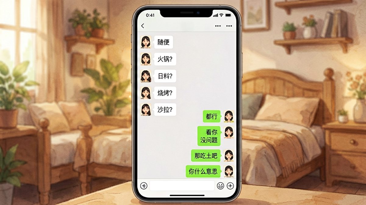 男生踩中'随便'陷阱，每一步都是送命题