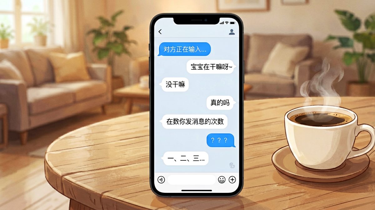 以为她在查岗，结果她在数消息——数到你词穷为止