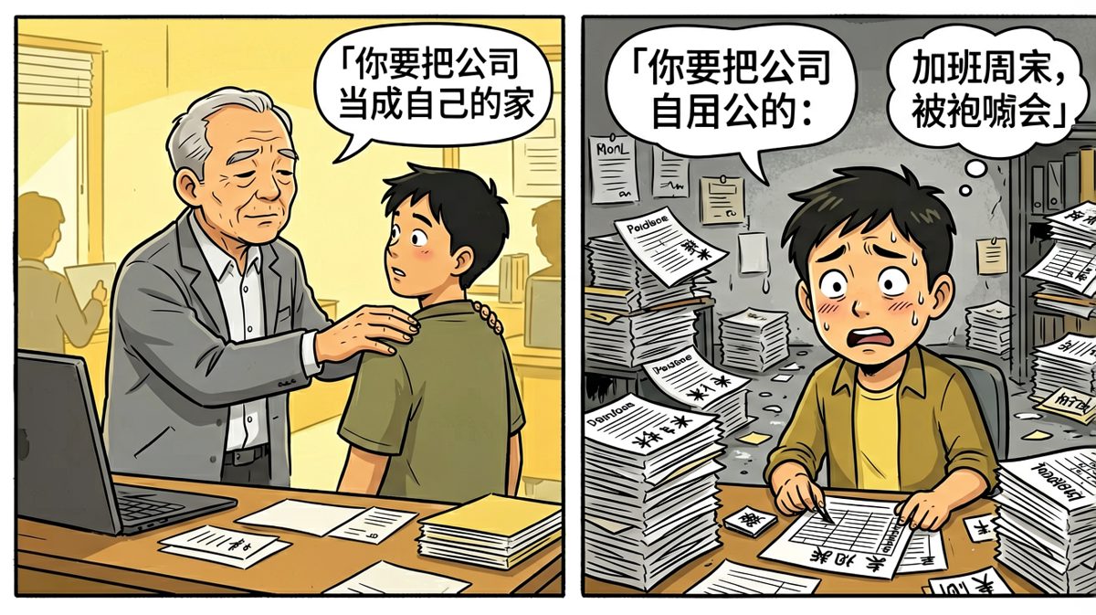 把公司当家？那加班得算在家裡吧