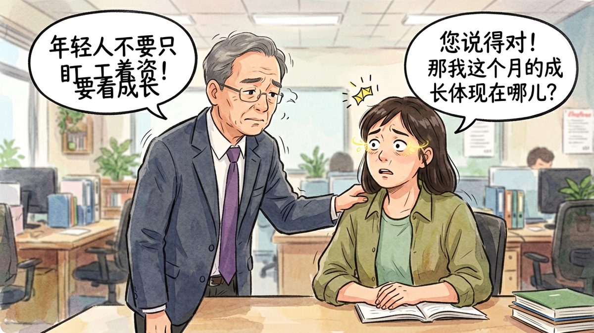 老板说看成长，员工问成长在哪。