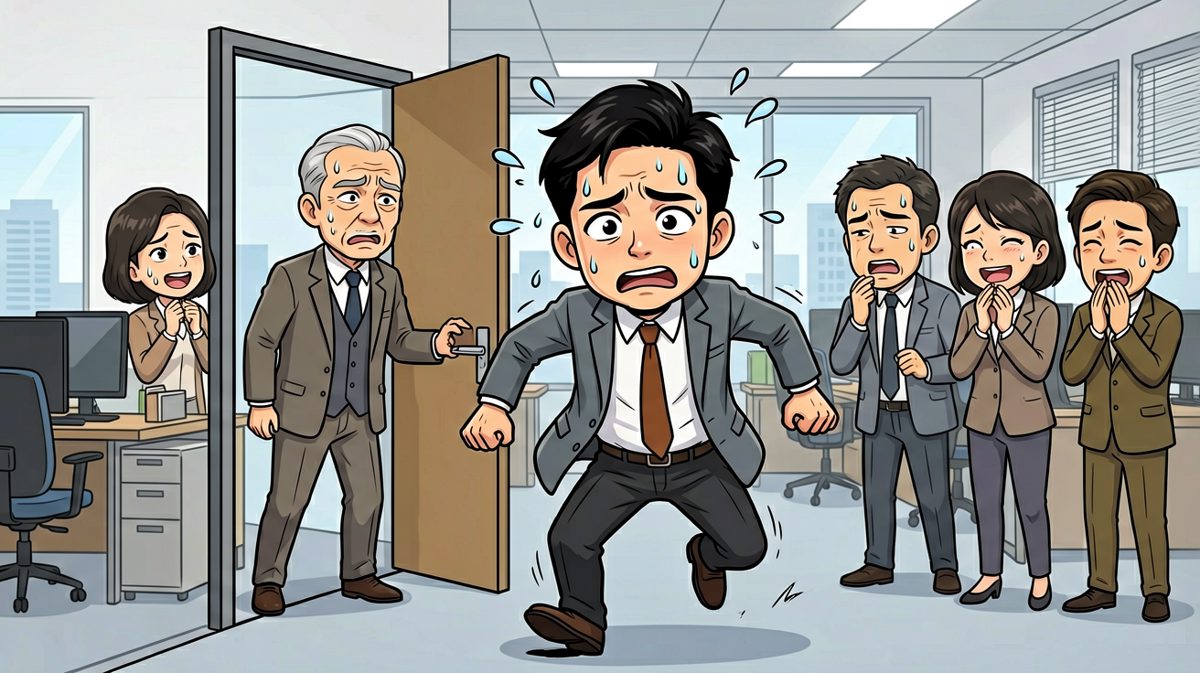 老板：你又迟到了！今天工资扣一半！