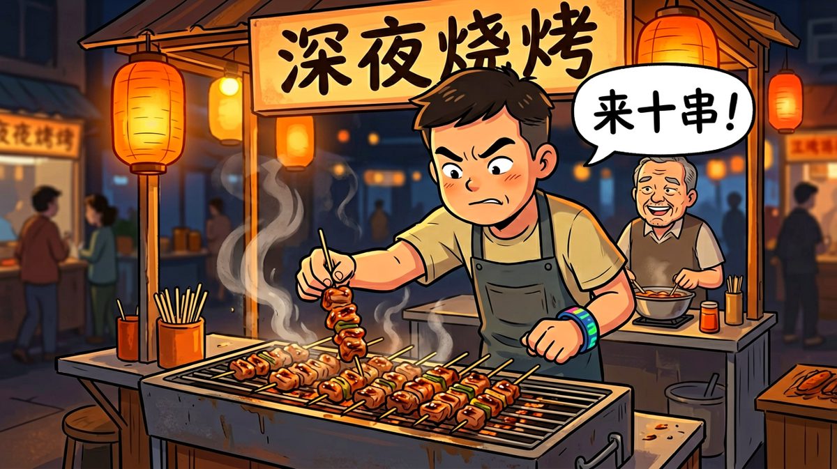 第三天：路过烧烤摊，彻底破防