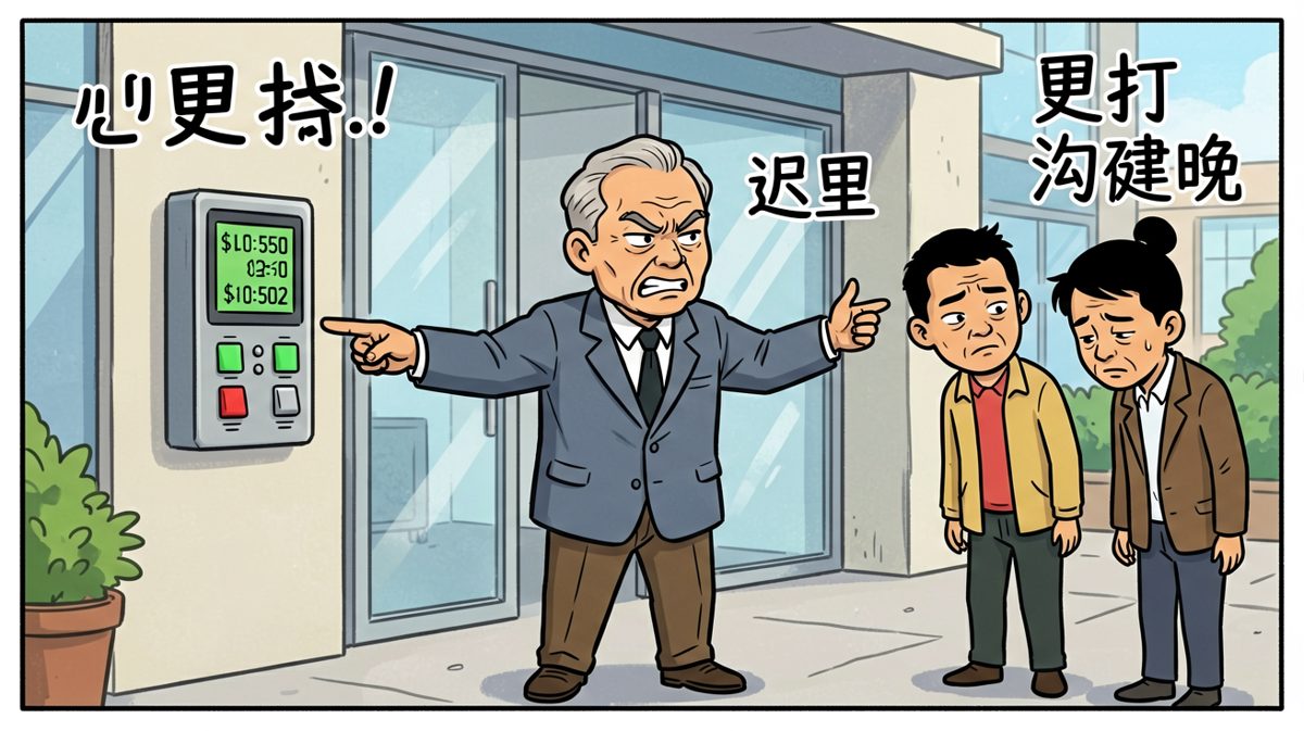 老板抓迟到员工，结果发现自己才是真·迟到王