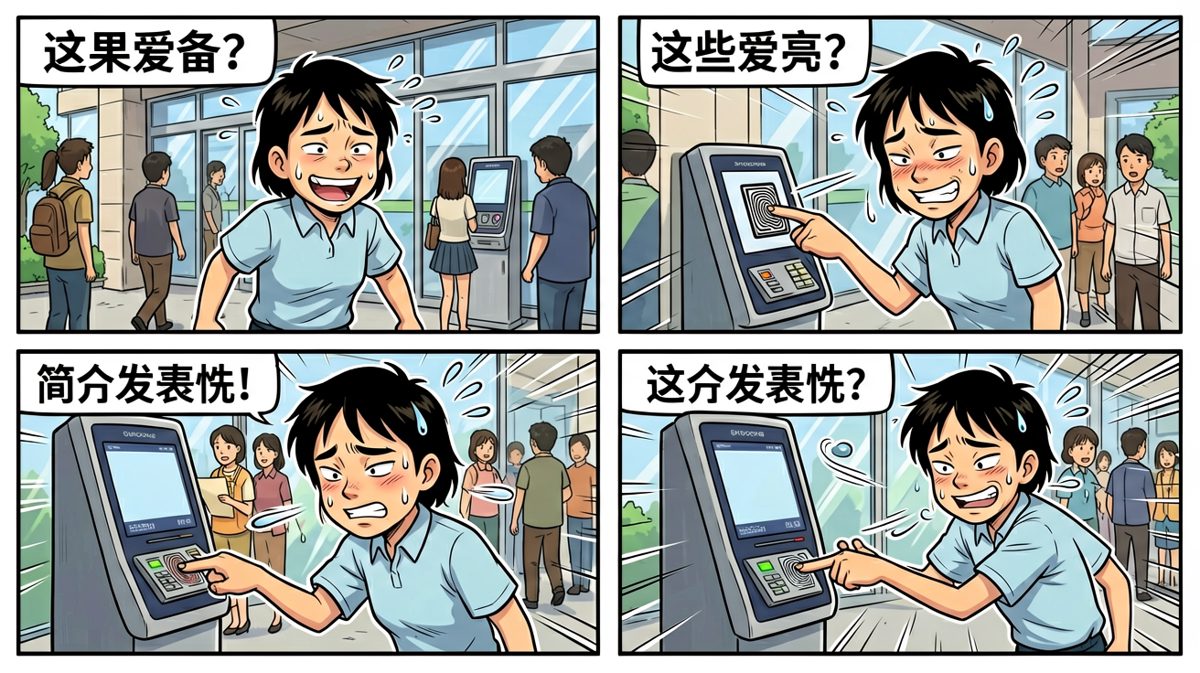 终于赶到公司！完美卡在打卡最后一秒！