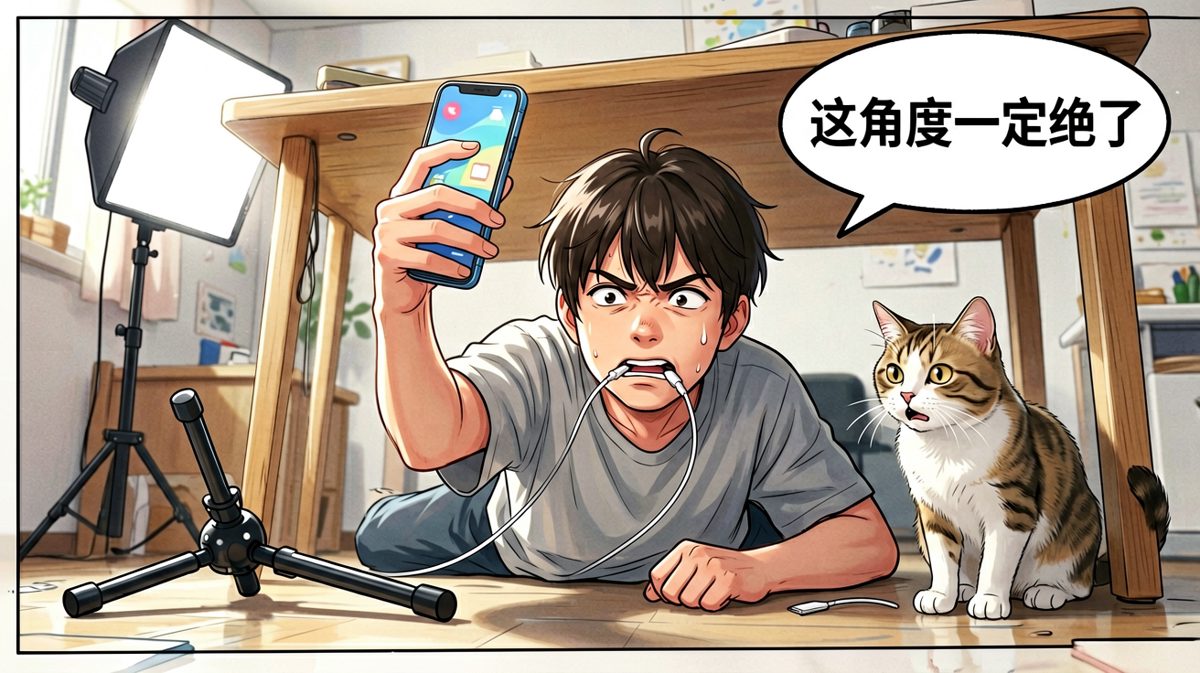 为了完美角度，主角姿态逐渐失控